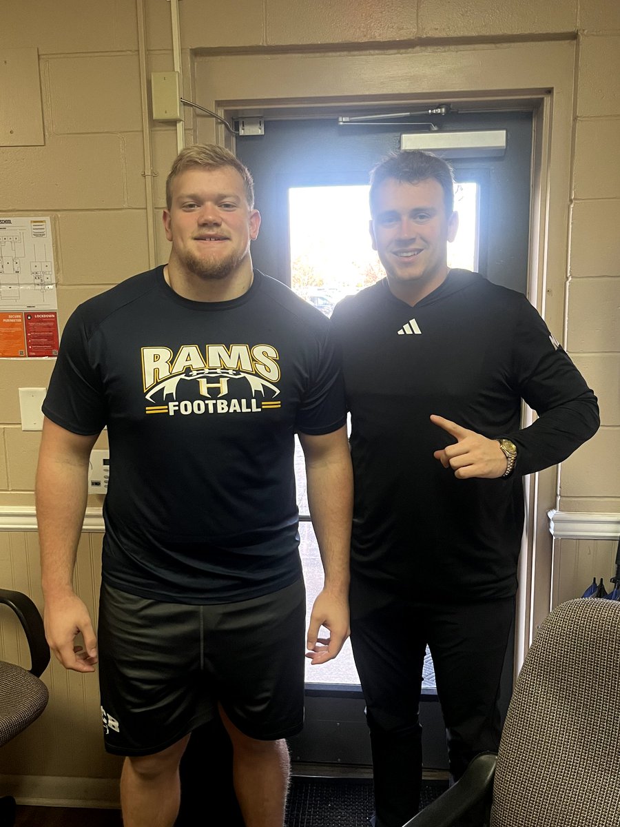 awtrammell's tweet photo. Great to have @CoachSeanKelly of @NEOFootball on campus today talking to one of our guys! @tucker_hagler #recruittheland #GRIND #RamUp https://t.co/h5H3R4DgcL