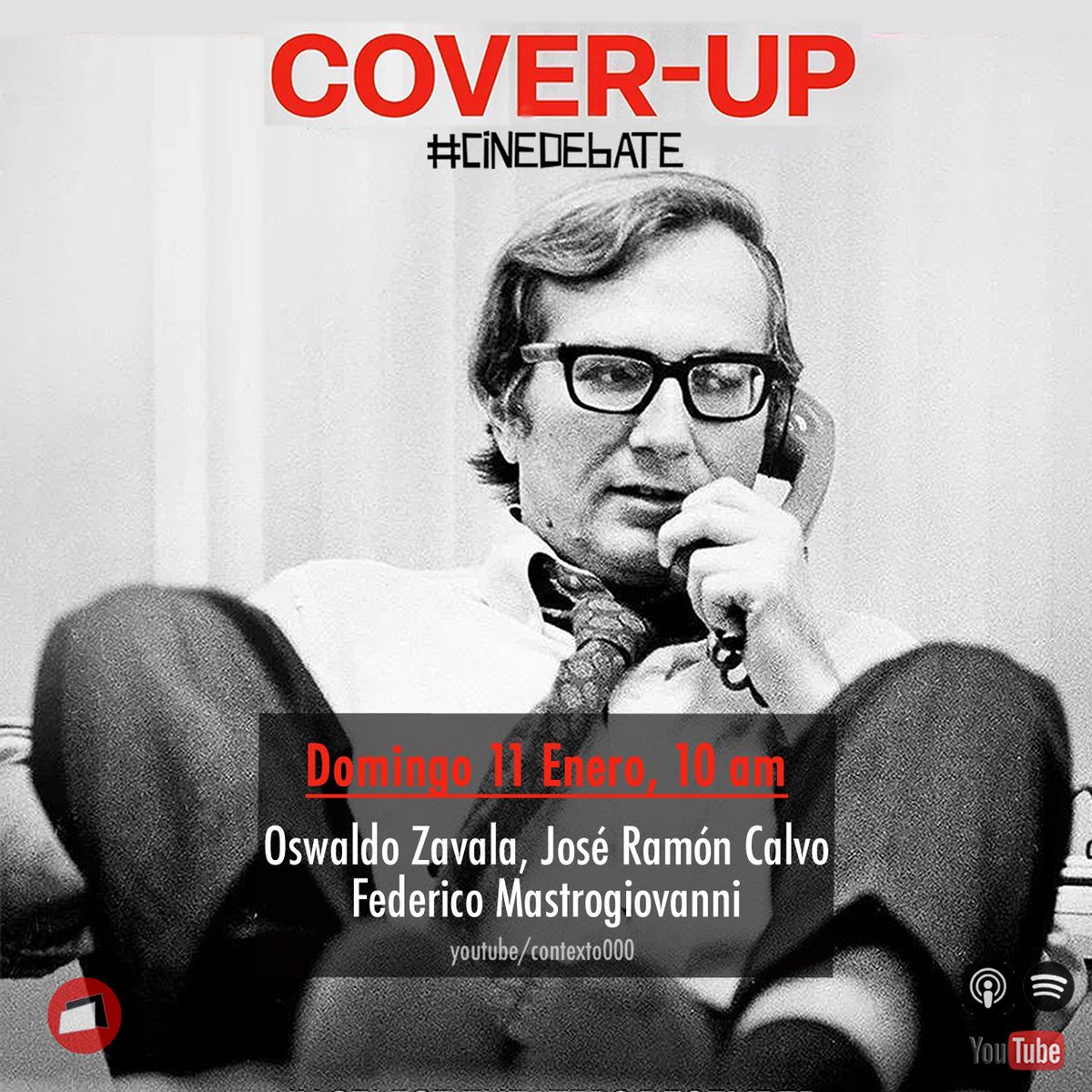 Context000's tweet image. #CineDebate en torno a Cover-Up un documental que retrata la carrera de Seymour Hersh, ganador del Pulitzer y sus investigaciones sobre crímenes de guerra como la masacre de My Lai en Vietnam, Abu Ghraib en Irak y operaciones encubiertas de la CIA @Fedemast  @oswaldo__zavala