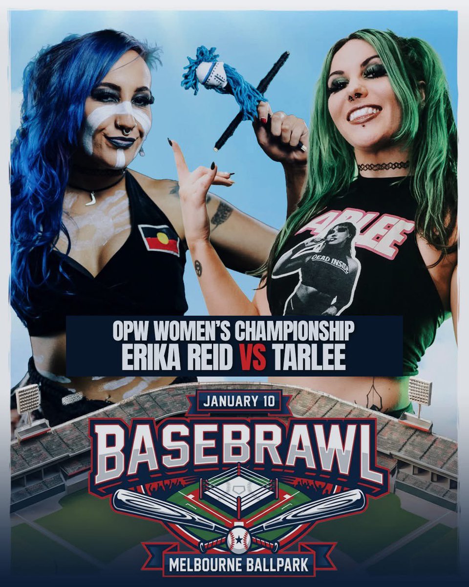 opwlive's tweet photo. π¨ CHAMPIONSHIP MATCH CONFIRMED π¨
Whoever walks out of #BASEBRAWL TODAY as OPW Women's Champion better be ready!
@LilMarzWrestler will challenge for the title at WrestleWave 2026!
Will she face @DreamtimeReid or @TarleeOfficial ?
That gets decided TODAY at Melbourne Ballpark! Tix still available: https://t.co/FIlSs6gIQD
The road to the Surf Coast starts now! π https://t.co/hAzn8IDTKL