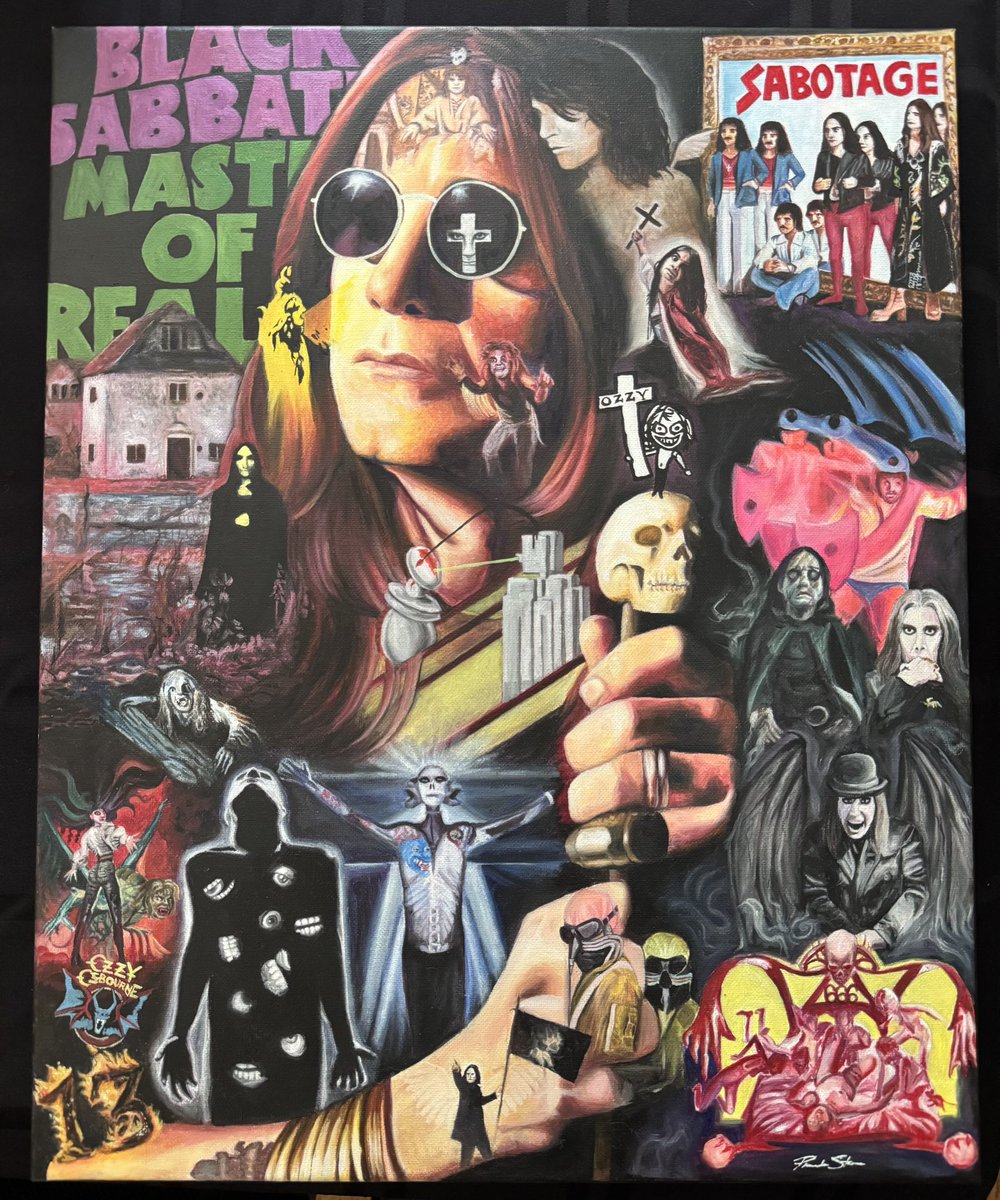 JoeStone17's tweet image. Every year my sister, now 18, paints me something for Christmas &amp;amp; birthdays. This year was #TheLastDriveIn! I added some pics of others she did for me.  Regan was when she was 13! More @ Pheebss.art on the gram 
@TheMutantFam @kinky_horror @therealjoebob @RadioParfait