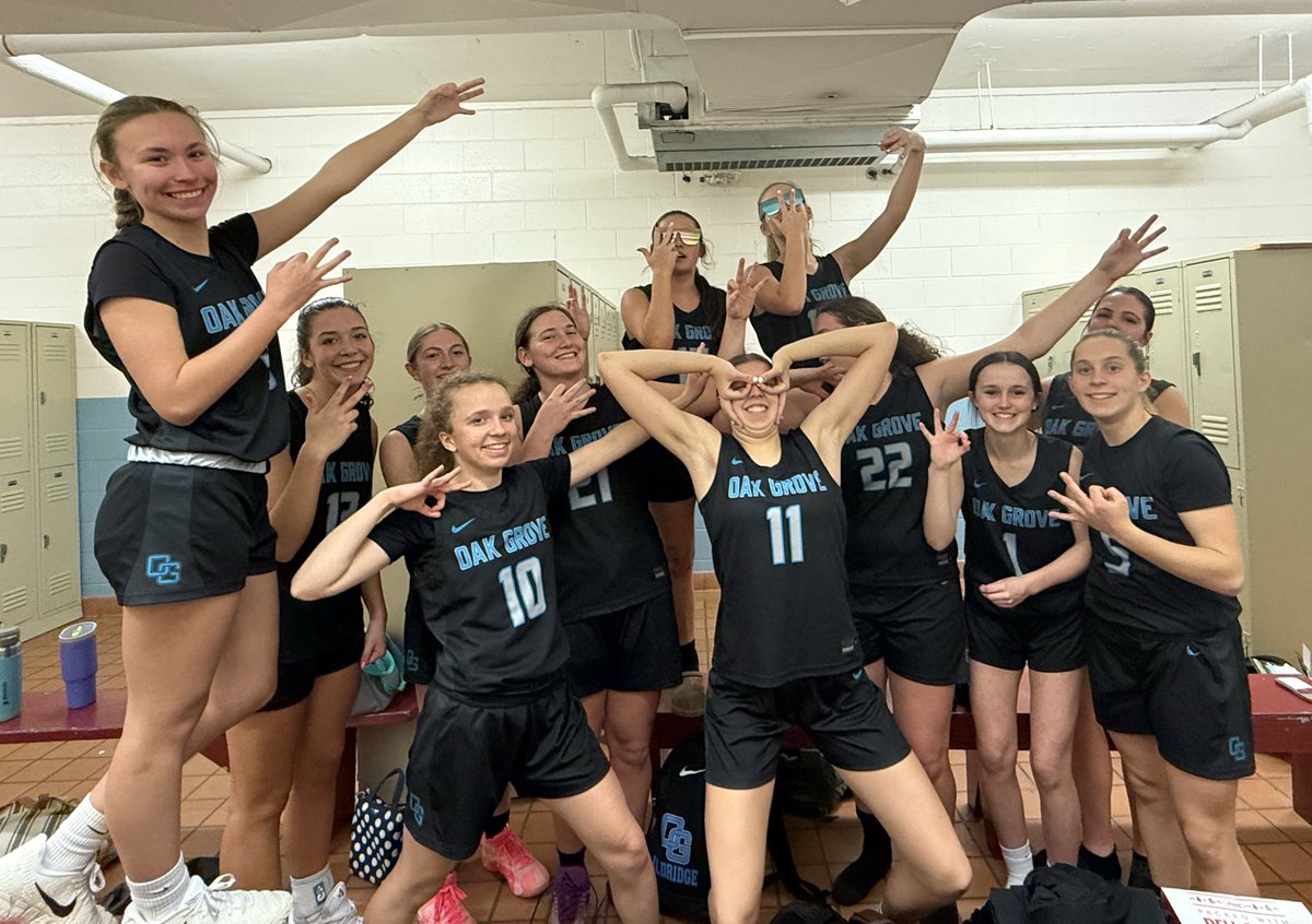 OGHSWomensBball's tweet photo. Locked in together for our first conference win of the season. Prime time players for the night are sophomore @Cadence_allen13 and freshman Piper Aldridge. https://t.co/RXt4V2aoNJ