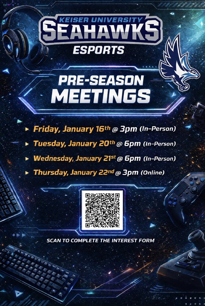 KUORL_Esports's tweet photo. Lets gear up for pre-season ๐ฎ orlando campus. #esports #keiserUniversity #orlando #gaming https://t.co/BuDz8vP3ag