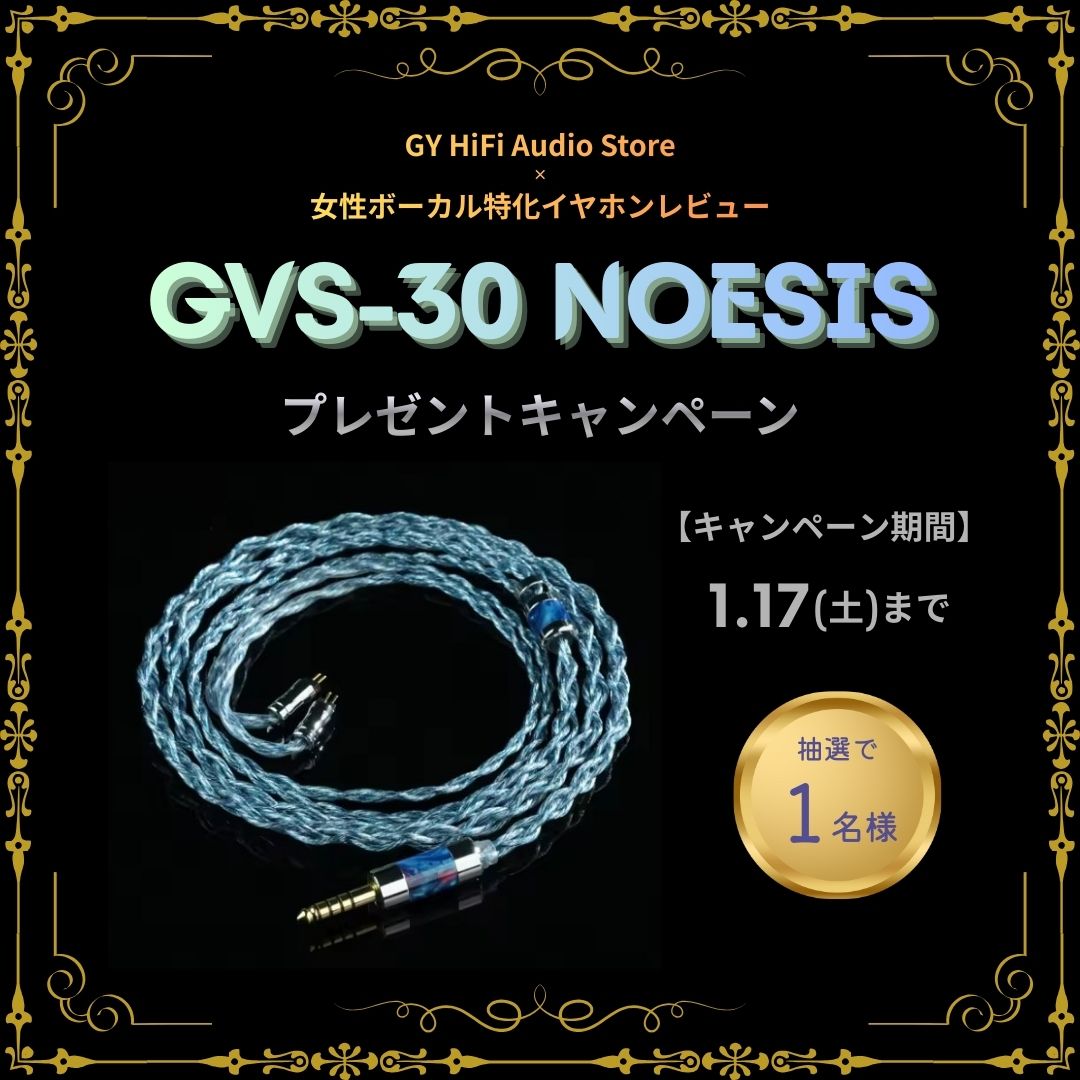 earphone_fvo's tweet image. 🎉 GY HiFi Audio Store様コラボプレゼントキャンペーン！
日頃の活動をご評価いただき、セラー様より読者様へのプレゼントとして、新作ケーブルをご提供いただきました。
抽選で1名様に「GVS-30 NOESIS」をプレゼントいたします。

🎁 賞品
GVS-30 NOESIS（1名様）
🗳️ 応募方法
1️⃣ @earphone_fvo &amp;amp;…