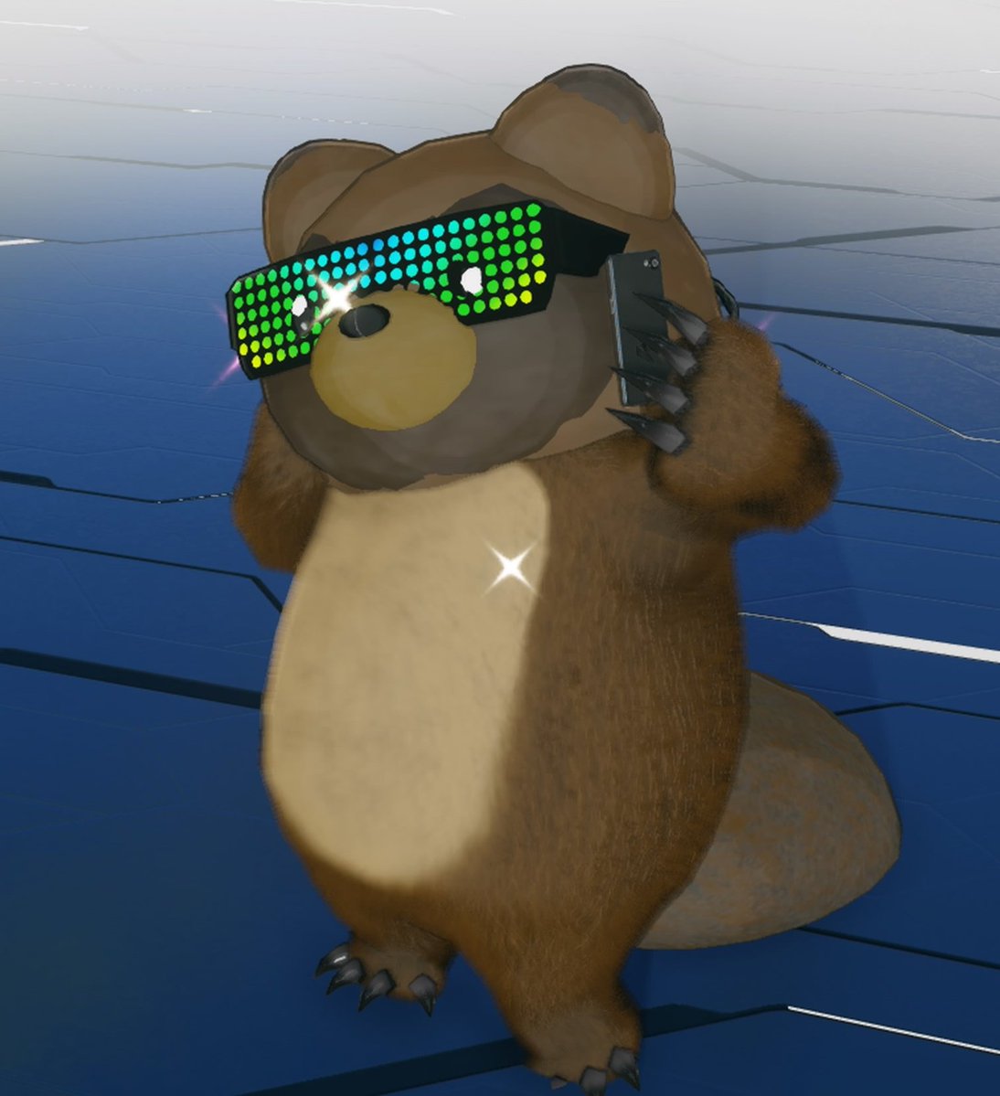 9Jd8gh8bMeDk8Ra's tweet image. #PSO2NGS_SS 
ゲーミング？パリピ？たぬき です
最近のお気に入りのコーデです
よく知り合いに たぬ吸い されてます