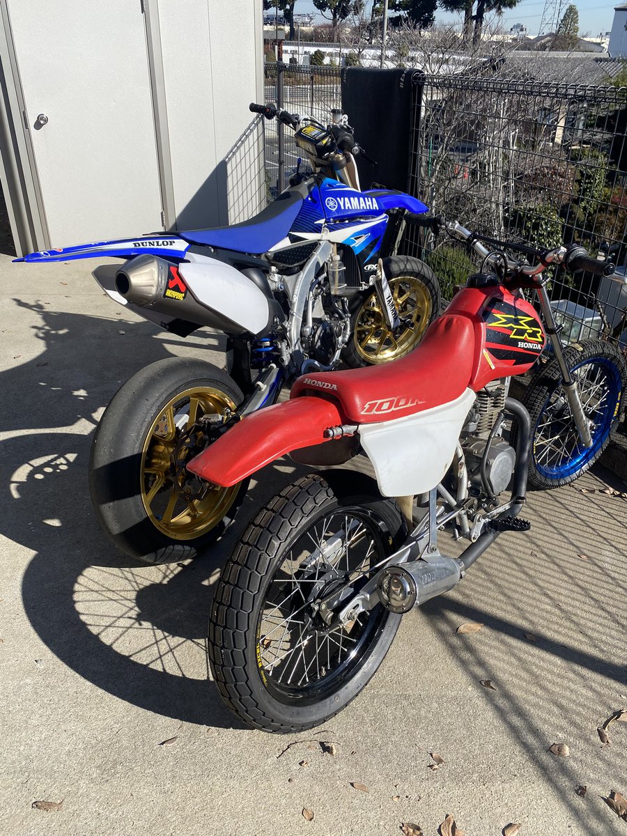 YZテストコースでちょい乗りした。 ピックアップが鋭い🔥 #モタード