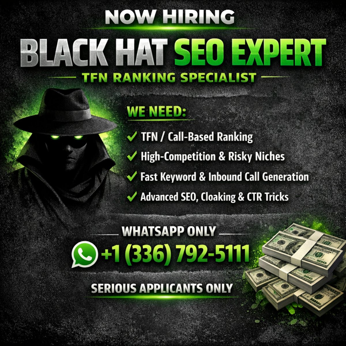 L4RGINDIA's tweet photo. 🚀 Looking for a Black Hat SEO Expert (TFN Ranking Specialist)
WhatsApp +1 (336) 792-5111
#travelinbound #flightbooking #travelmarketing #blackhatseo #l4rg
https://t.co/dDaSFg417N https://t.co/AF1Gni3qXp