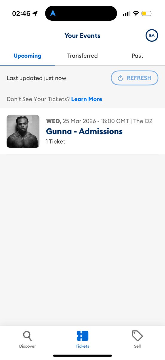 Tenerson_'s tweet photo. @17retired Pm if you’re interested. Ticketmaster so the transfer will be instant https://t.co/AU4GTNXYd0