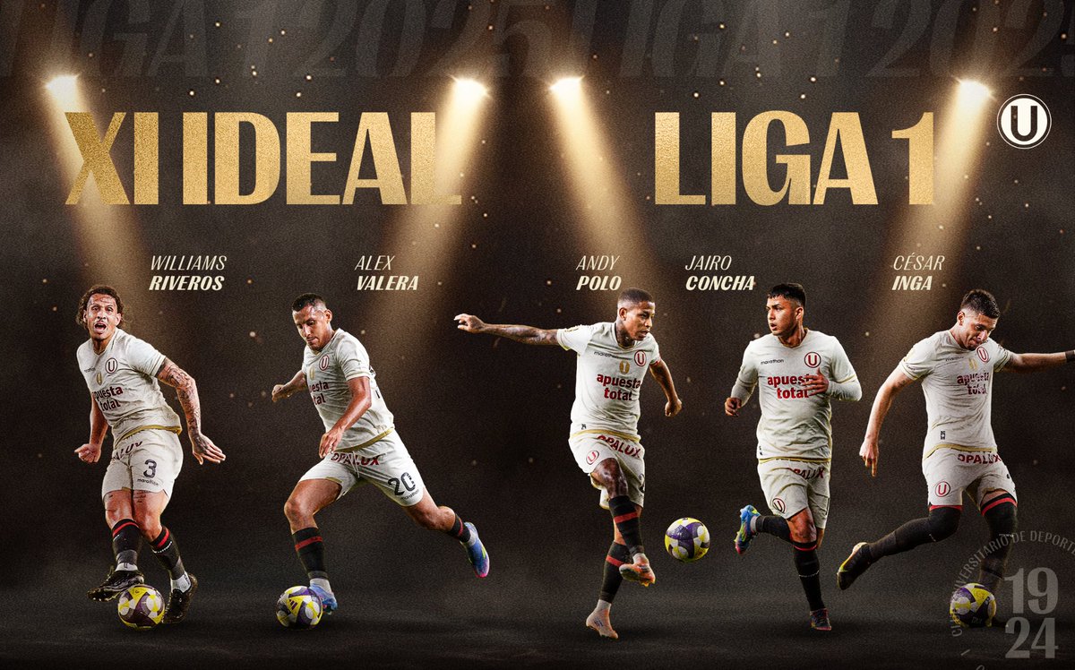 𝗨𝗡 𝗢𝗡𝗖𝗘 𝗔 𝗣Ⓤ𝗥𝗔 𝗚𝗔𝗥𝗥𝗔 🔥💪

Williams Riveros, César Inga, Andy Polo, Jairo Concha y Alex Valera conforman el XI ideal de la Liga 1 2025.

#UnaHistoriaDeGrandeza