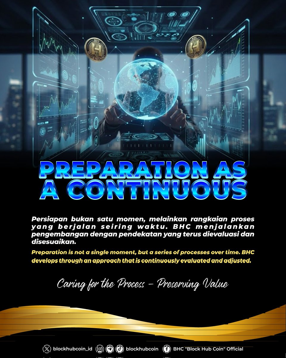 bhcofficial_id's tweet photo. Persiapan bukan titik akhir, tapi proses berkelanjutan menuju nilai yang berkelanjutan. ππ
#PreparationAsAContinuous #ContinuousImprovement #BlockchainVision #BHCCommunity #BlockHubCoin https://t.co/oN8TNuuQBZ