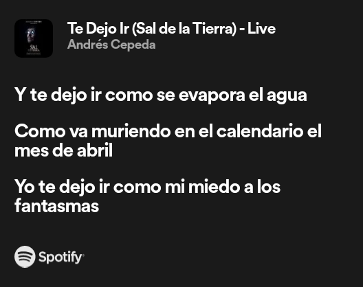 Te Dejo Ir // Andrés Cepeda
