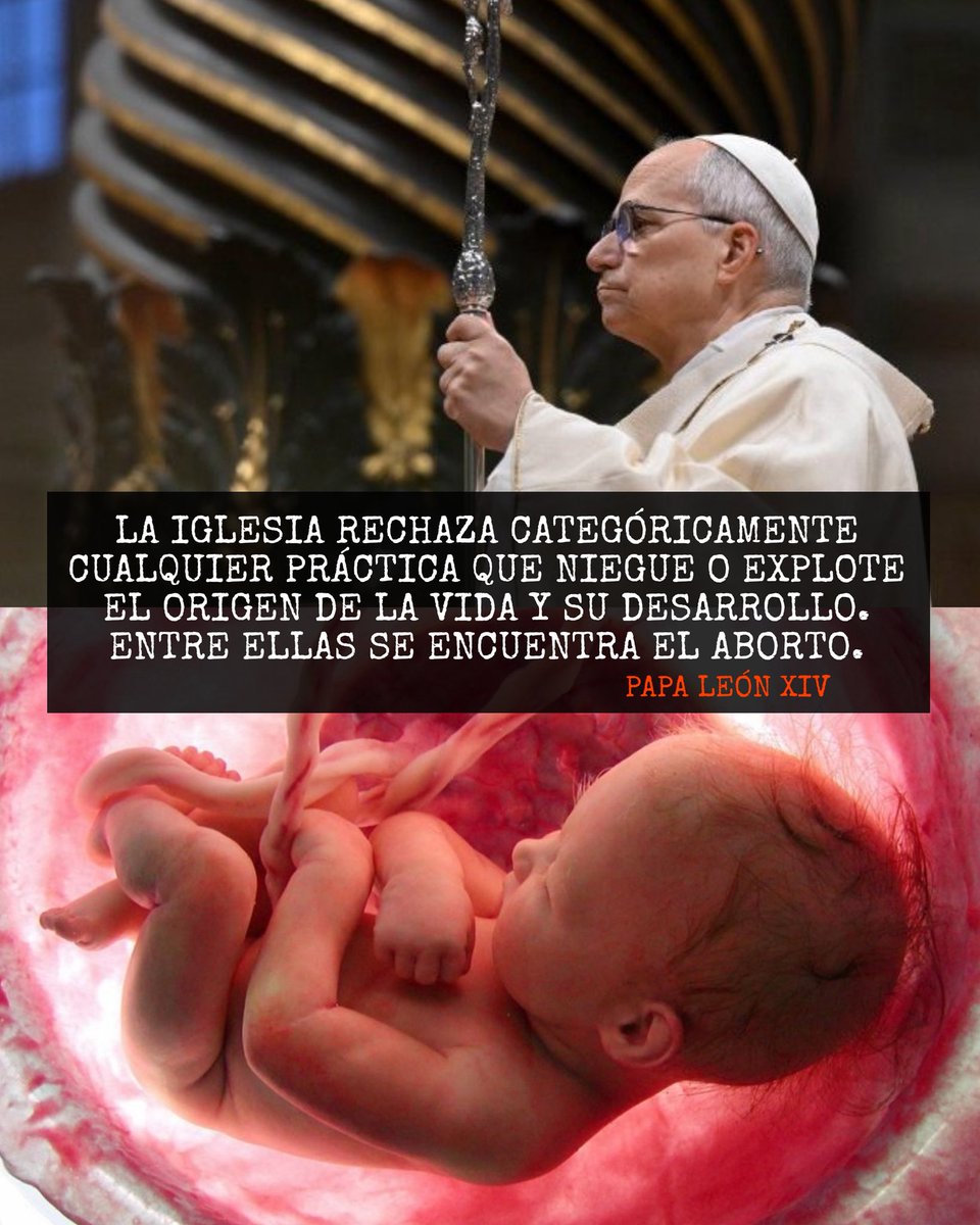 CarlRamirezA's tweet photo. ¿TE ENTERASTE? 🚨

Durante el discurso del 9 de enero 2026, emitido ante los miembros del cuerpo diplomático acreditado ante la Santa Sede, el papa León XIV señaló de manera clara y contundente lo siguiente: 

☑️ El aborto suprime una vida en crecimiento.

☑️ Es deplorable financiar la muerte en lugar de apoyar a las madres y a las familias.

☑️ La vida no se negocia. Se defiende.

☑️ La Iglesia rechaza categóricamente el aborto.