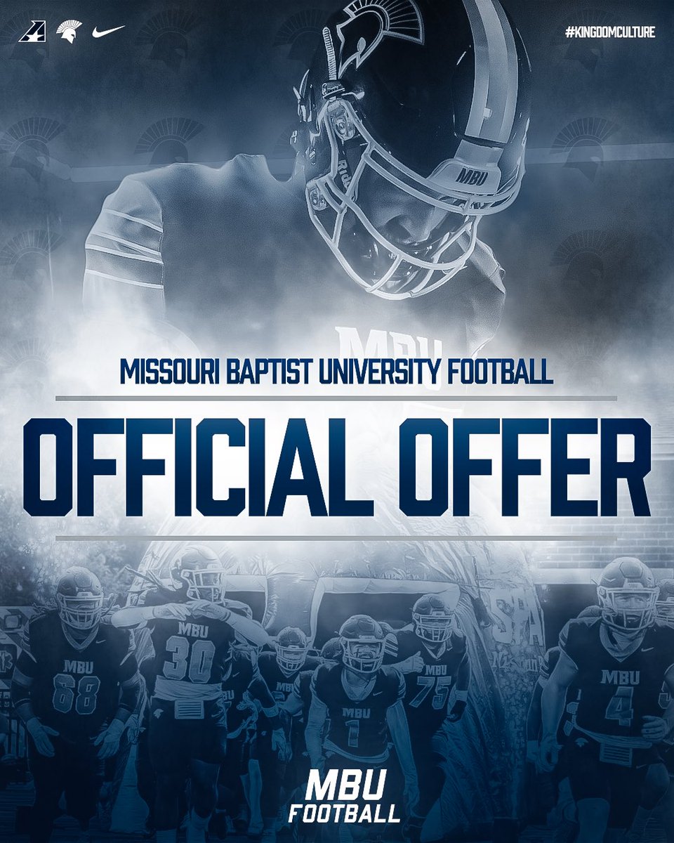 Jr8Lindsey's tweet image. #AGTG  blessed to receive my 7th offer from Missouri Baptist University!!⚪️🔵 @CoachMurphyDSU @CoachBress_CSC @CoachV_Moon @coachWillieHorn @thelimboparks @CoachGuptel @MozeeJ43 @DannyWest247 @Livewith123 @LSWTitanFB