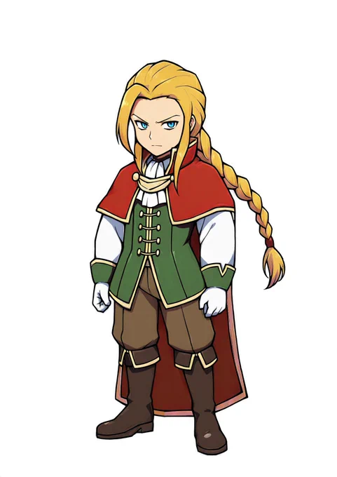 サガフロ2よりフィリップ1世 資料がないから服とかはドット絵から想像するしかない