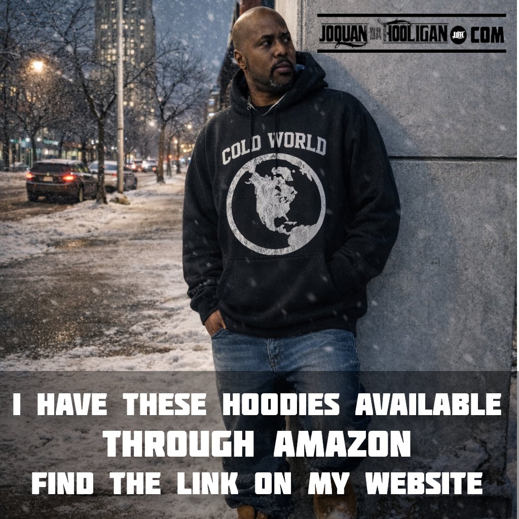JDHdotcom's tweet photo. I've got Cold World hoodies available on Amazon. You can also grab one from my website if you like.   https://t.co/fCs2lkRzLB https://t.co/h3ucSmwkU7