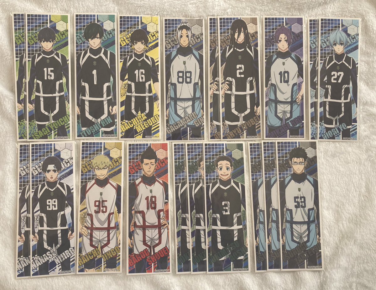 ioli_cherry's tweet photo. 【交換】ブルーロック ロングステッカー

譲　画像参照

求　ユニ：氷織 時光
　　𝗦𝗥：烏 士道 冴 愛空
　　※コンプリート目的

郵送 / 都内手渡し https://t.co/fQv3yH81Vb