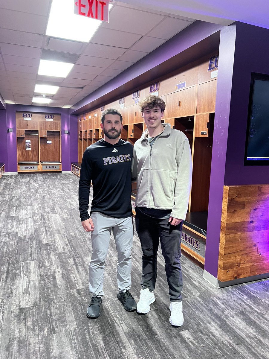 Thank you coach <a href="/CoachRyan_Smith/">Ryan Smith</a> for the visit to <a href="/ECUPiratesFB/">ECU Football</a>!! <a href="/DanOrnerKicking/">DanOrnerKicking</a>