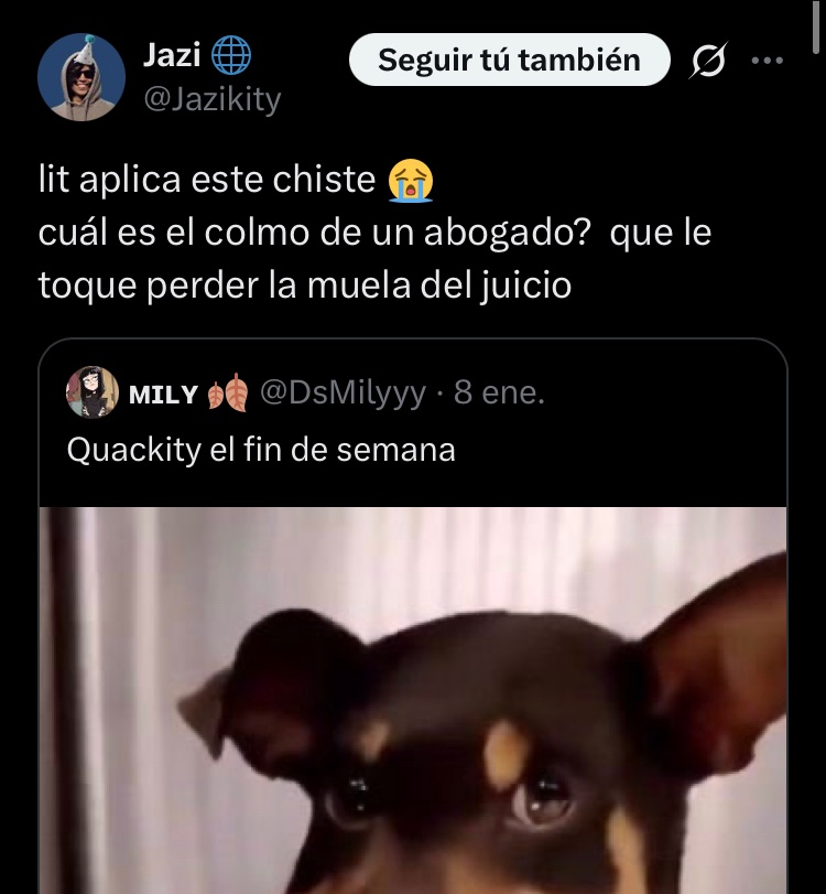 Cada día nos parecemos más a Quackity con estos chistes de papá 💔

(Post hecho por: @/Jazikity)