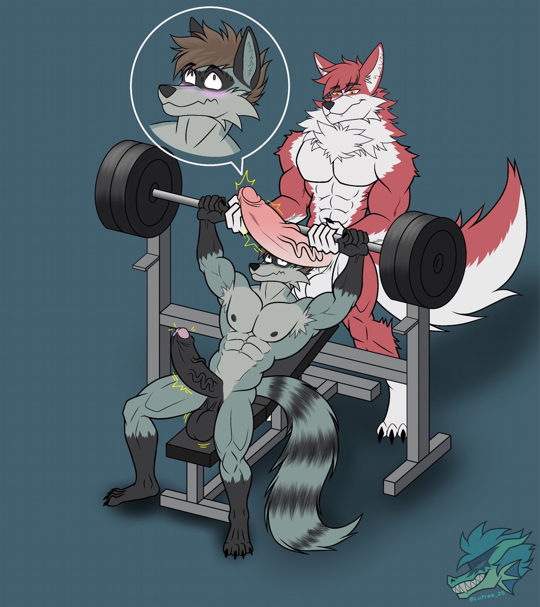 A commission for <a href="/ralcolf19487/">Aki Ralcolf</a> and <a href="/spitfire420007/">Spitfire420007</a>, I hope you like it 💪🔥😳

#furry #furrymale #furryartists #BaraFurry #nsfw