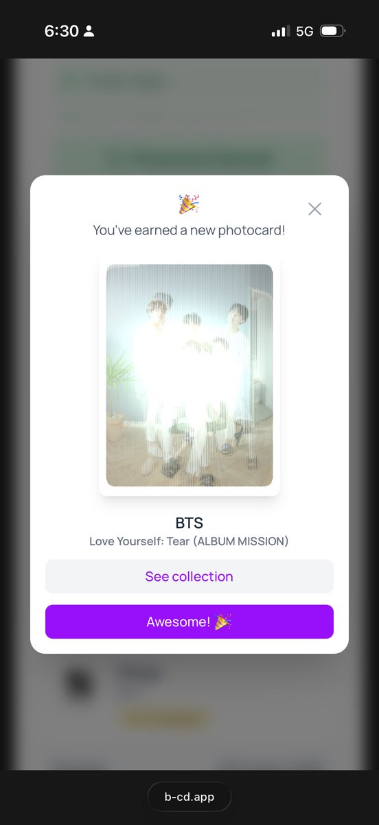 bulbashooky's tweet image. i may not have BCD referral prize photocards but at least i got this 😌