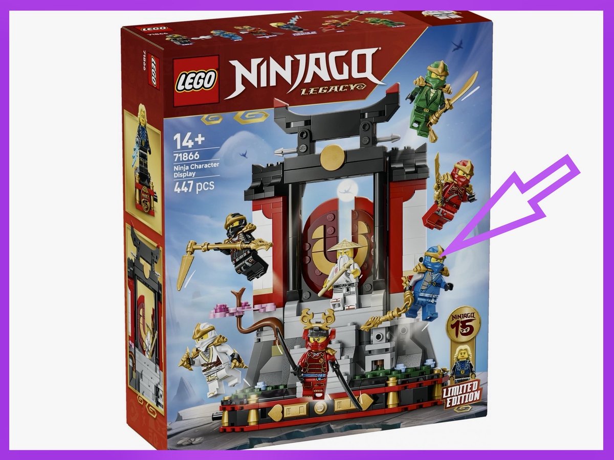 PoshHobby's tweet photo. https://t.co/3ZywliQrqJ just leaked the draft cover for the LEGO NINJAGO Visual Dictionary Updated Edition (Oct 1, 2026) – celebrating 15 years of Ninjago!

Jay takes center stage on the red cover, flanked by the ninja team, dragons, and villains. The silhouetted exclusive minifig placeholder has fans buzzing – could it be ZX Jay?

Gold anniversary edition (like 71866 Legacy) or classic silver pauldrons from Rise of the Snakes? Either way, LEGO is masterfully building the hype!

Gold or silver? What’s your bet for the exclusive? 👇 #Ninjago15th #PoshHobby