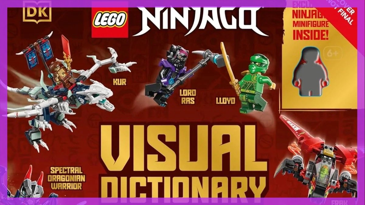 PoshHobby's tweet photo. https://t.co/3ZywliQrqJ just leaked the draft cover for the LEGO NINJAGO Visual Dictionary Updated Edition (Oct 1, 2026) – celebrating 15 years of Ninjago!

Jay takes center stage on the red cover, flanked by the ninja team, dragons, and villains. The silhouetted exclusive minifig placeholder has fans buzzing – could it be ZX Jay?

Gold anniversary edition (like 71866 Legacy) or classic silver pauldrons from Rise of the Snakes? Either way, LEGO is masterfully building the hype!

Gold or silver? What’s your bet for the exclusive? 👇 #Ninjago15th #PoshHobby