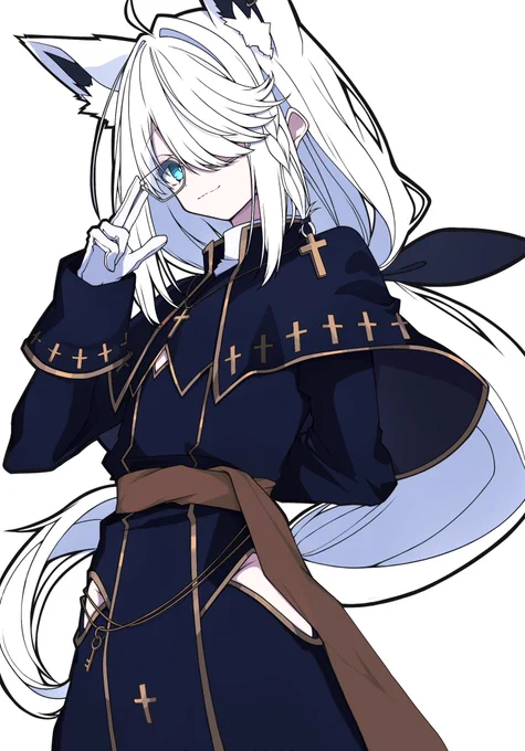 白上神父 #絵フブキ