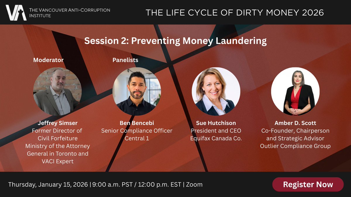 Join us for the next session of the Life Cycle of Dirty Money 2026 webinar series on Jan. 15. Our #compliance experts will unpack how #money #laundering is being tackled today and what #risks and #regulatory challenges are likely to define the year ahead. bit.ly/4po0WNi