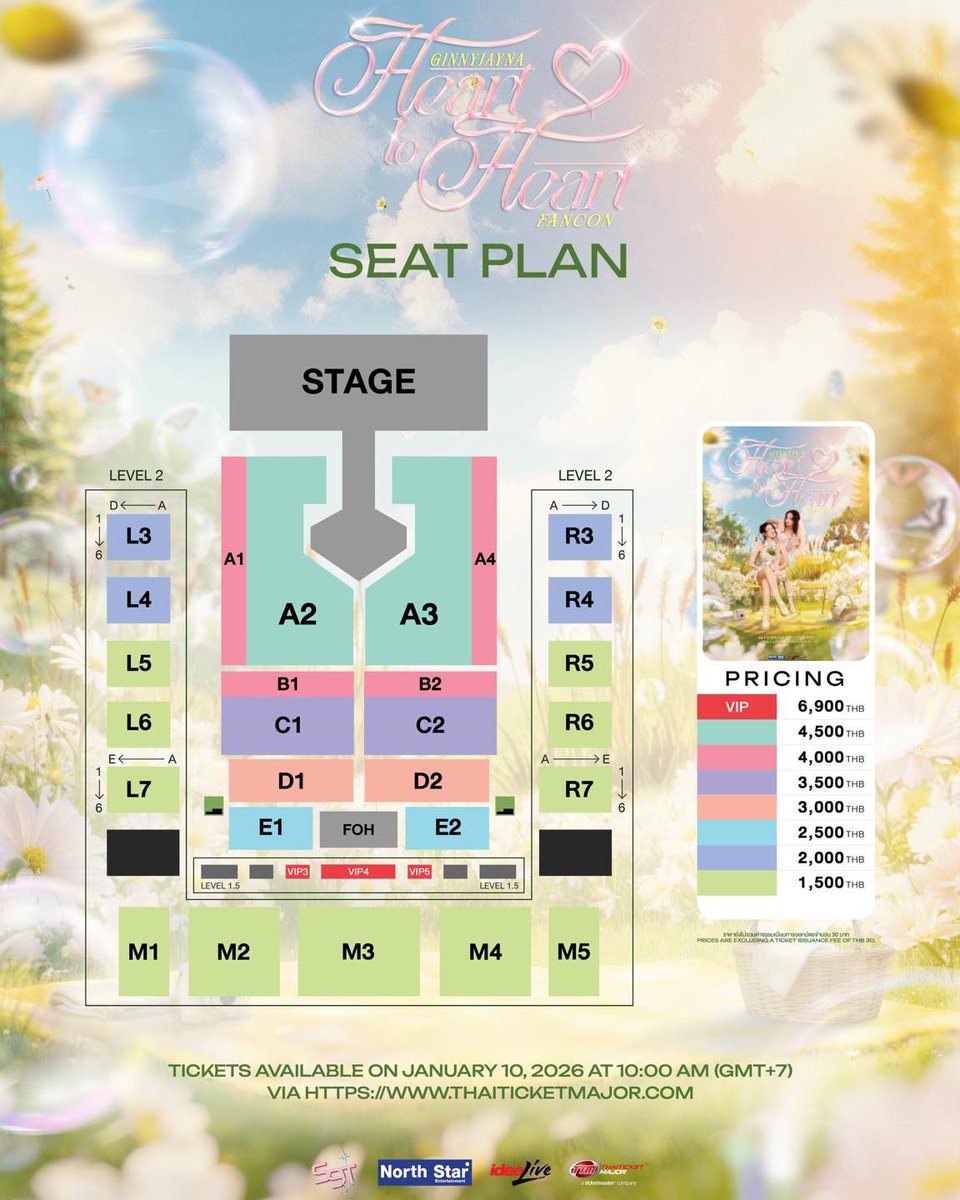 RELIABLETIjnmy's tweet image. "SELLING VIP zone ticket for GINNYJAYNA [HEART TO HEART] FANCON! 💖✨  
Super close to the stage – perfect view of Ginny &amp;amp; Jayna 
Price: negotiable
DM for seat details, 
First come first serve
#GinnyJayna #HeartToHeart #Fancon #BangkokFeb14"