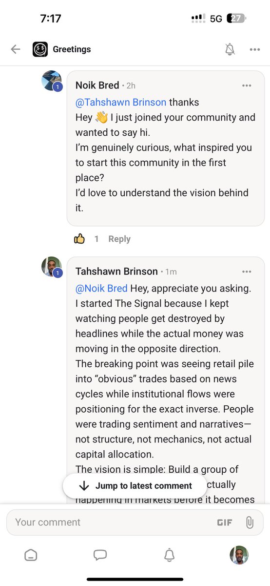 Nohitterquit's tweet photo. You can tell when a community is genuinely interested in the information you teach, they want to know your purpose. Your purpose starts with your foundation. Foundation starts with progress. Progress starts with you. 

This Is For:
Investors seeking edge over entertainment. People positioning for macro shifts. Anyone tired of headline whiplash
Join our Community and let’s connect.

https://t.co/HfahQA895V