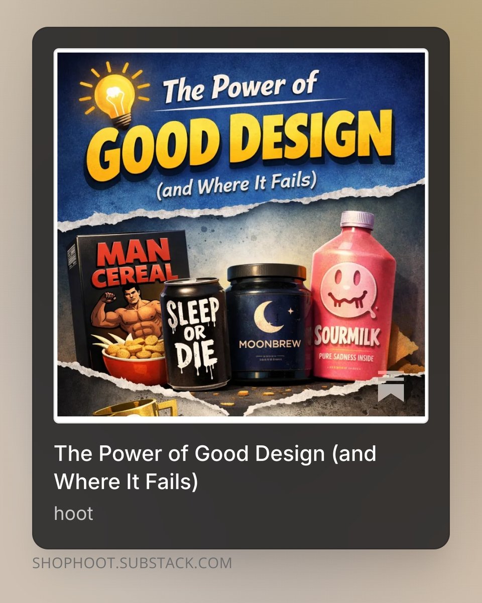 A few thoughts worth sharing about the real power of design and why it matters for early-stage consumer brands.

Link in comments