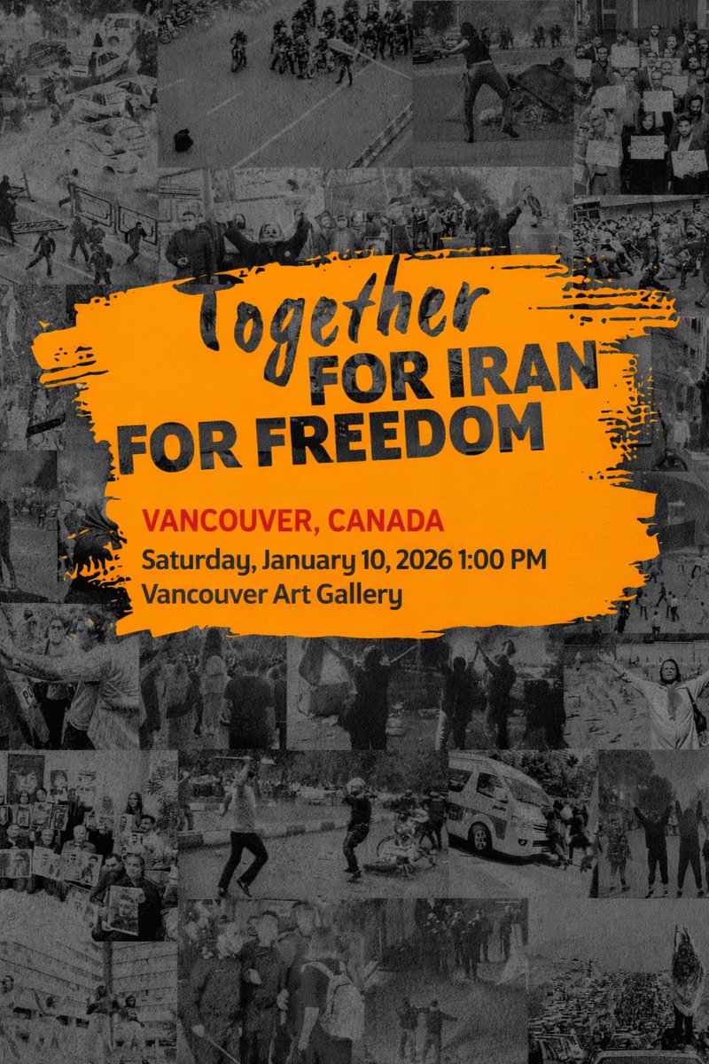 apouya's tweet photo. Tomorrow, we gather in solidarity with the people of Iran. We are here to stand together and remind each other that we are not alone. 
#Vancouver
#IranRevolution2026 
#WomanLifeFreedom https://t.co/swiUdLp1EP