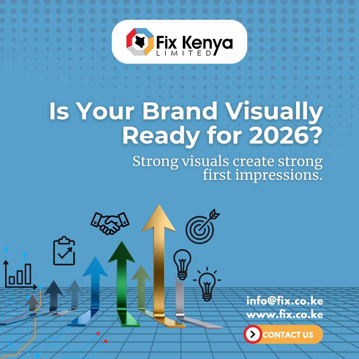FixKenya's tweet image. Your visual identity is your handshake. A strong, modern look creates an immediate impression of competence and trust. 

Don't let an outdated design hinder your future growth. It's time to align your visuals with your ambition. 

Get future-ready with us.

 #BrandStrategy