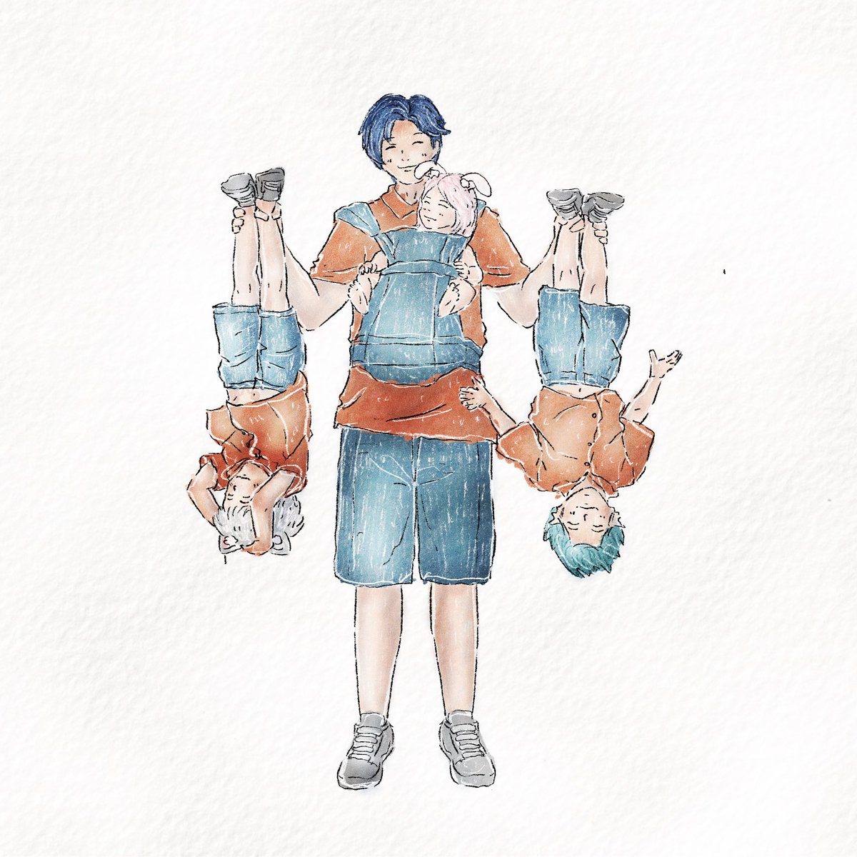 สุขสันต์วันเด็กจ้าาา  #sebART #JoshuaArt #bakศิลป์ #MinoFA