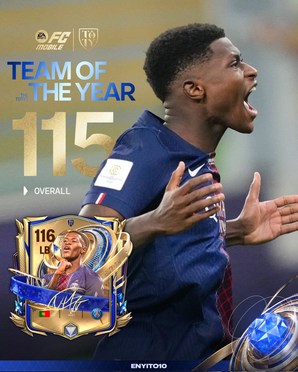 enyito_10's tweet photo. Ultimate TOTY &amp; Nominee Predictions

Official design of the TOTY card!

Which is your favorite full-back?

#FCMobile #TOTY #UTOTY #Defenders #FC26 https://t.co/LDTmUE0jl6