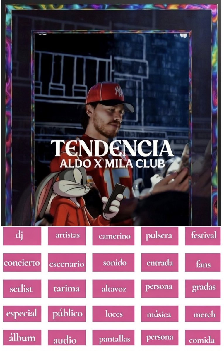 teamAldoRR's tweet photo. 🚨 Para Subir la Tendencia 

RETO CONSEGUIR 100 Likes 100 RT 

la Frase ALDO X MILA CLUB
usa la frase con las palabras de la imagen https://t.co/19GxzTMgzu