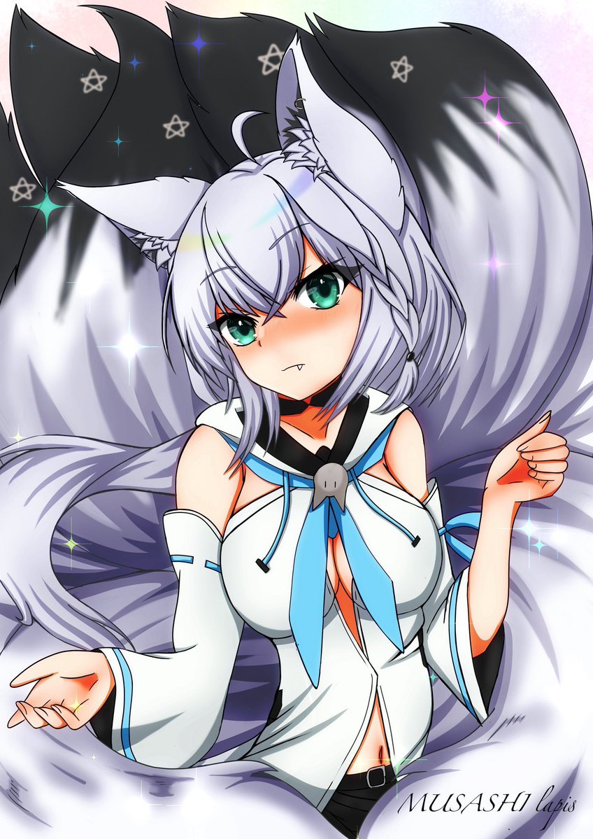 🐾もふもふ九尾 フブちゃん🦊 #絵フブキ #白上フブキ