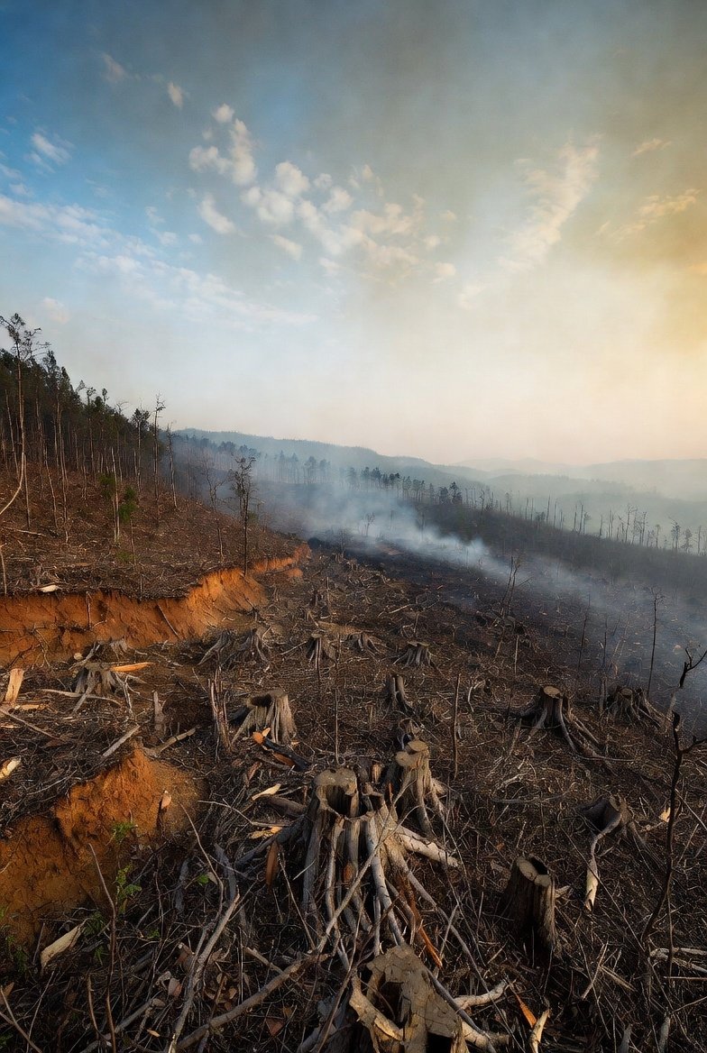 A forest that took centuries to build, destroyed in days. For profit. This isn't development. It's the liquidation of our planet's natural capital. #Ecocide #Deforestation