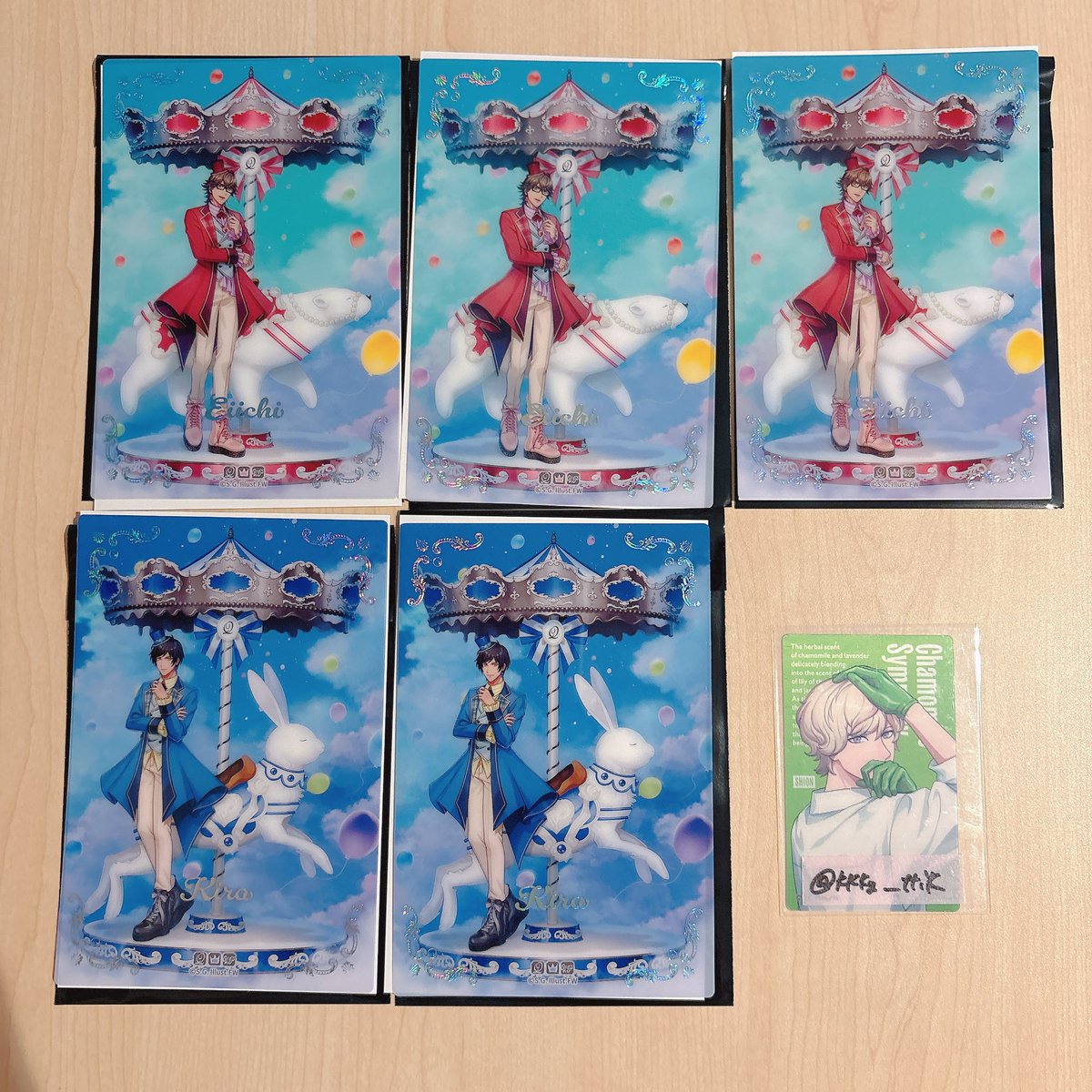 kkky_ttik's tweet photo. 【交換/譲渡】うたプリ ワンダーランド クリアカード クリカ

譲:瑛一 綺羅 ナギ 瑛二 ヴァン 大和
求:シオン or 定価

ただいま会場内におります。ある程度交換が見つかりましたら定価譲渡へ切り替えます。よろしくお願い致します。 https://t.co/0eAXq7enz3
