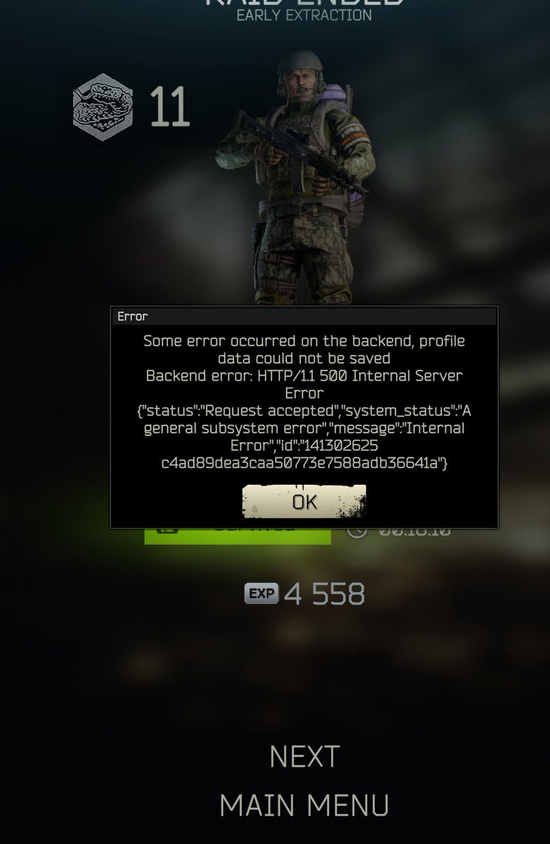 EugeneDBike's tweet photo. @bstategames PvE is down, local hosts cannot play, progress is not saved on extraction. Very annoying :/ https://t.co/DTofvWDgrs