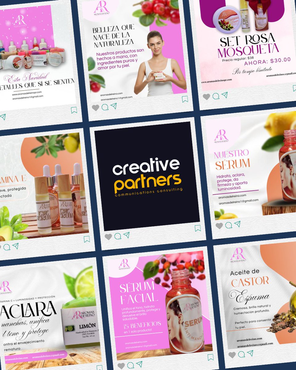 creativeprcorp's tweet photo. Estrategia de redes sociales enfocada en identidad y conexión para Aromas del Reino.

#CreativePartnersPR
#VisibilidadQueImpacta
#MarketingDigital
#PR https://t.co/UstSCKVDnD