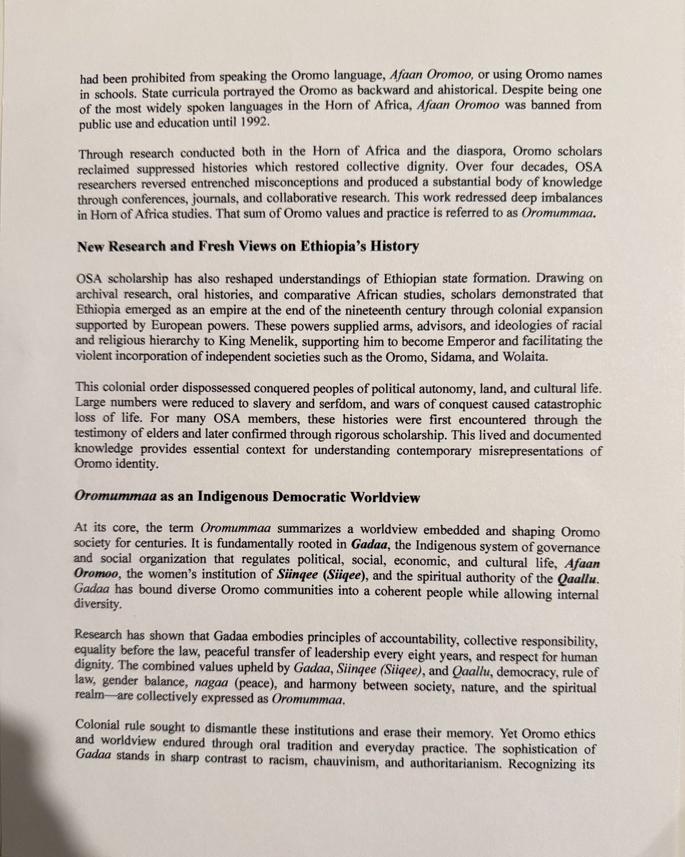 Oromo Studies Association (OSA) tweet media