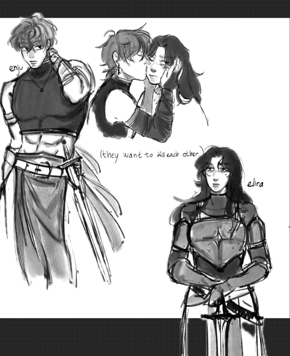 eliirouu's tweet photo. Sketch training of my ocs 
(I used references for the posing)
.
.
#ArtistOnTwitter #artmoots #art #ocs #doodleart #fyp #digitalart https://t.co/xREHi2OiSY