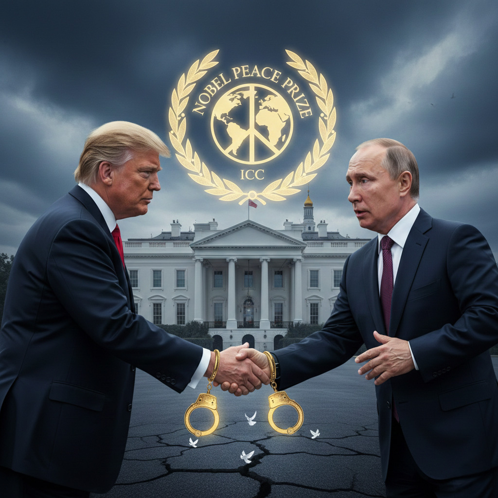 ksjetshin's tweet photo. If Trump captures Putin and hands him to the ICC instead of focusing on Venezuela, I’d nominate him for the Nobel Peace Prize. That would be a true path to global peace. #Trump #Putin #ICC #NobelPeacePrize #WorldPeace https://t.co/JKkZc1GX5s