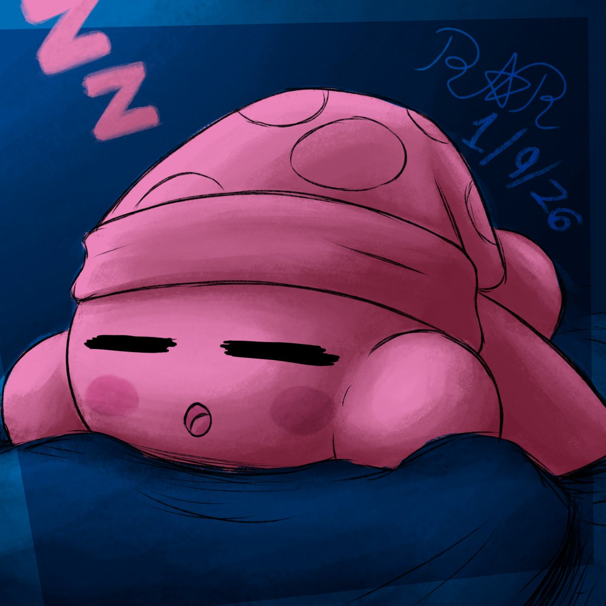 Redrunner613's tweet image. LET THE BOI SLEEP!!! #KirbyFanart
