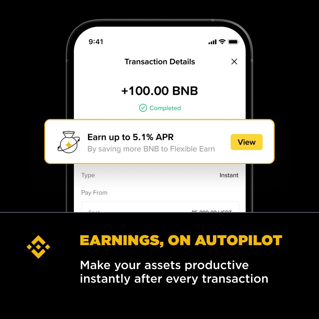 binance's tweet photo. Calling our Binance Convert users.

Put your idle assets to work during your transaction in just a couple of taps. https://t.co/4IW3oe6PRU
