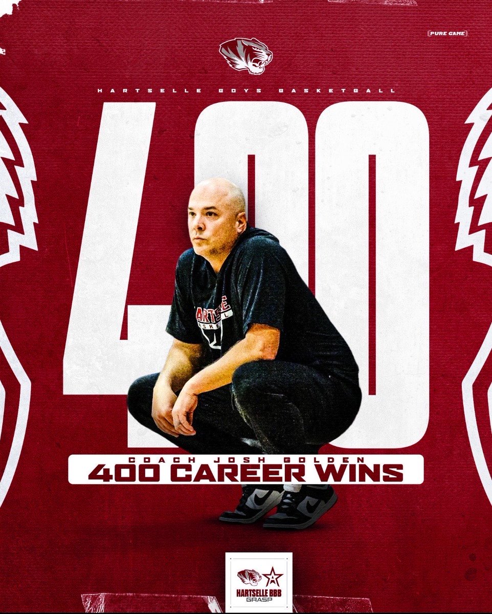 HHSTigerSports's tweet photo. Tonight’s win over Muscle Shoals isn’t your average area win. It’s #400 for Coach Golden. Congratulations Coach and Go Tigers! https://t.co/JXIBe5wHbY
