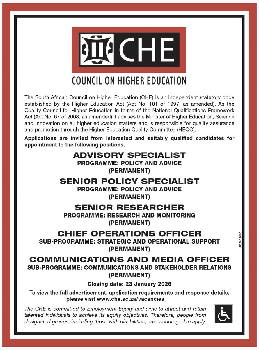 @CouncilonHigherEducation_SA tweet media