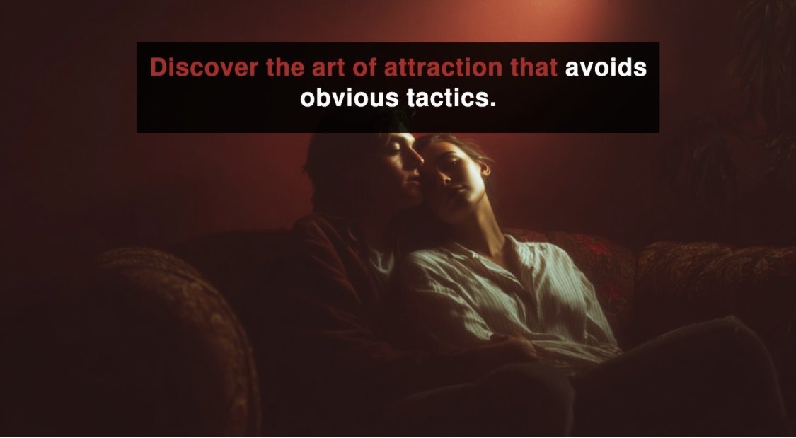 Loveattract26's tweet photo. Why high-status women prefer the subtle approach

https://t.co/iTnz5rxsJl

#StealthAttraction #SubtleInfluence #HighCaliberConnection https://t.co/D5bQma0DyA