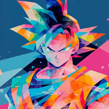 Double-exposure Hipster featuring Colorful Geometric Overlay - Vibrant