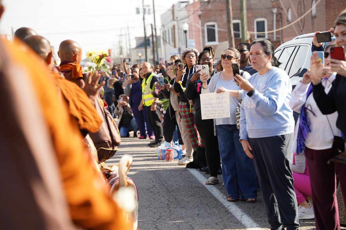 ThaiEnquirer's tweet photo. Buddhist monks reach South Carolina on 77th day of 2,300-mile ‘Walk for Peace’ across US

A group of Buddhist monks undertaking a long-distance walking pilgrimage across the United States has reached South Carolina, continuing their journey from Texas to Washington, D.C., to promote peace, compassion and non-violence.

Now on day 77 of the 120-day trek, the monks are scheduled to walk into the centre of Columbia on Saturday, January 10, and hold a Peace Gathering at the South Carolina State House. Organisers said the group will assemble in the early afternoon at a riverside park in West Columbia before walking together to the state capitol, inviting members of the public to join.

The group of about two dozen monks began the “Walk for Peace” in Fort Worth, Texas, on Oct 26 and is covering an estimated 2,300 miles on foot to the US capital. The journey has drawn widespread attention, with hundreds of supporters greeting the monks along the route and more than 400,000 followers tracking their progress on social media.

The monks regularly share updates, reflections and poetry online and are accompanied by a dog named Aloka, whose name comes from a Sanskrit word meaning “enlightenment,” and which has become a symbol of the walk.

The pilgrimage has faced challenges, including physical strain and safety risks. In December, a truck struck the group’s escort vehicle in Texas, pushing it into two monks and leaving one seriously injured. Organisers said the injured monk is expected to recover following surgery.

Despite the hardships and occasional differing views encountered along the way, organisers have stressed that the walk is not about politics or religious conversion, but about encouraging unity, compassion and mutual understanding, reflecting Buddhism’s long tradition of peace activism.

#Thailand #US #Buddhism #WalkForPeace